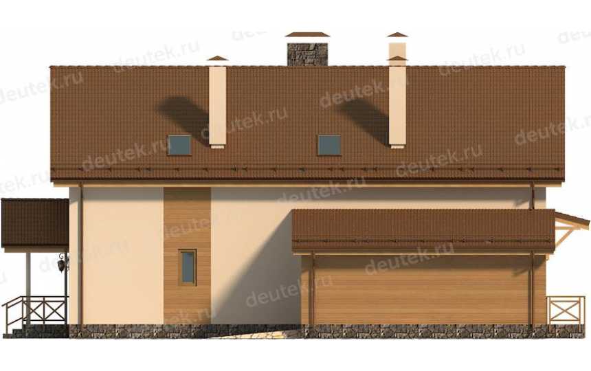 Проект двухэтажного дома из газобетонных блоков в стиле Славянского фентези KR5
