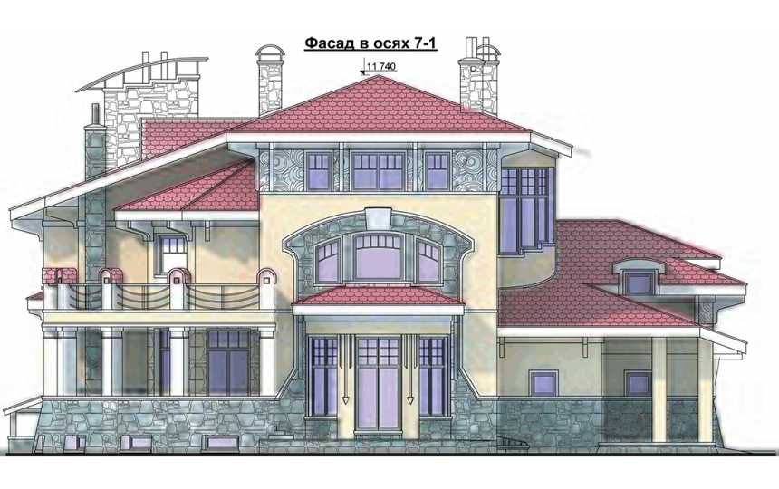 Проект двухэтажного дома с цокольным этажом в стиле модернизма с сауной и двухместным гаражом AG-2