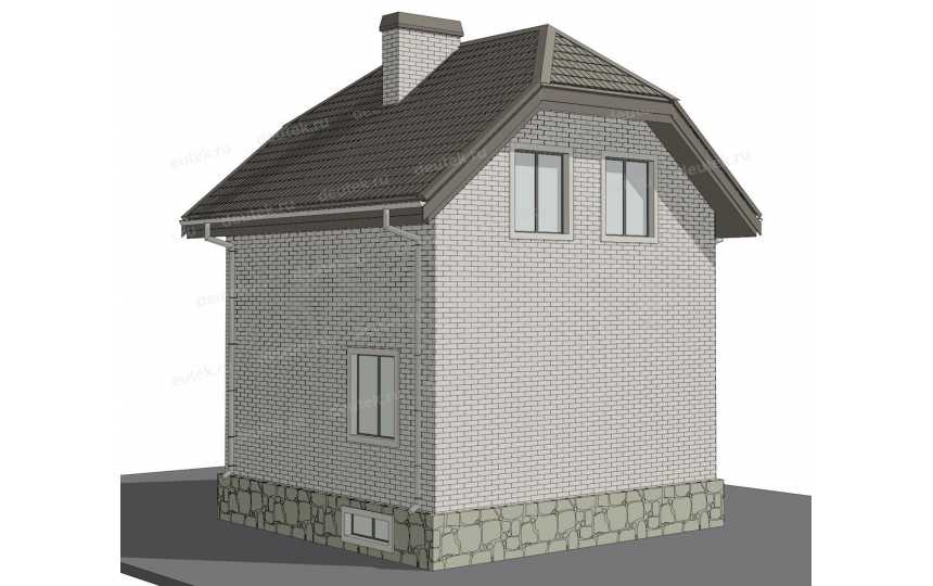 Проект дома с цокольным этажом и мансардой DTE-57