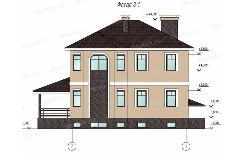 Проект двухэтажного дома  SK-95