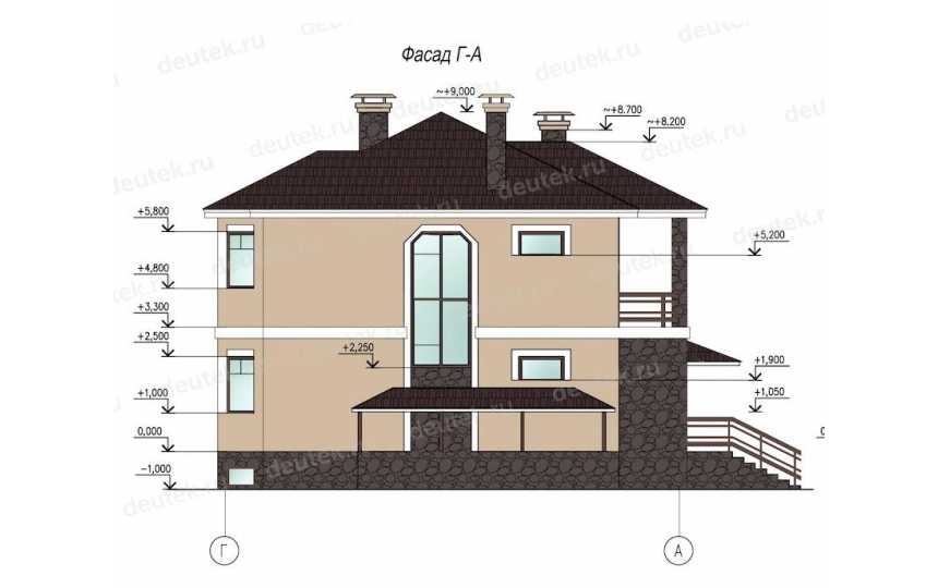 Проект двухэтажного дома  SK-95