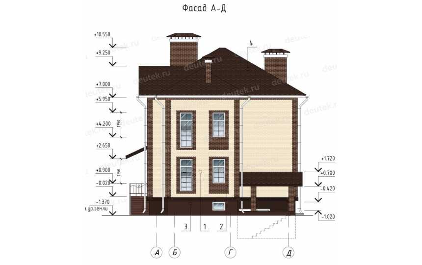Проект трёхэтажного дома  SK-103
