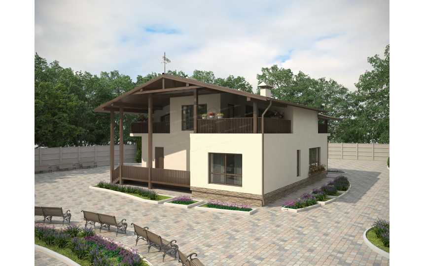 Проект двухэтажного дома  SK-121