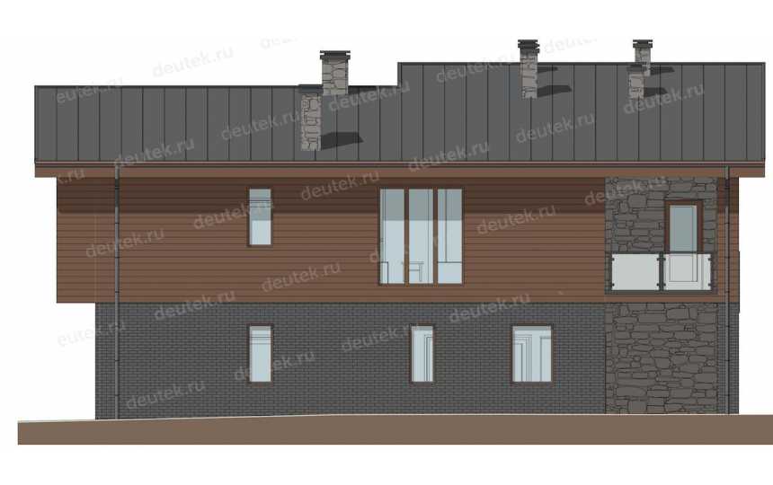 Проект индивидуального жилого дома с мансардным этажом.  DTE85