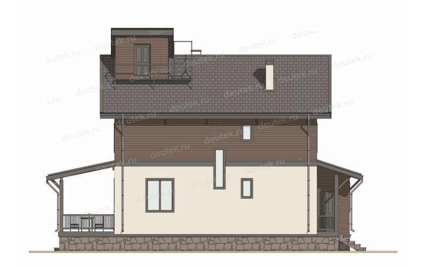 Проект индивидуального двухэтажного жилого дома - DTE118