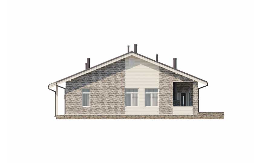Проект одноэтажного жилого дома в европейском стиле с террасой KVR-20