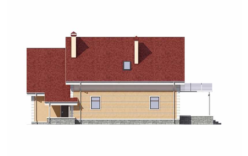 Проект двухэтажного дома с площадью до 250 кв м и одноместным гаражом KVR-21