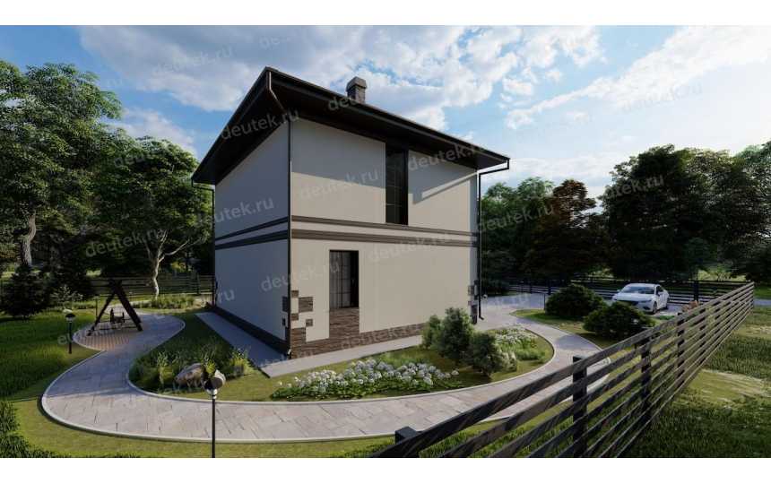 Проект дома в стиле хай тек с плоской крышей- DTE125