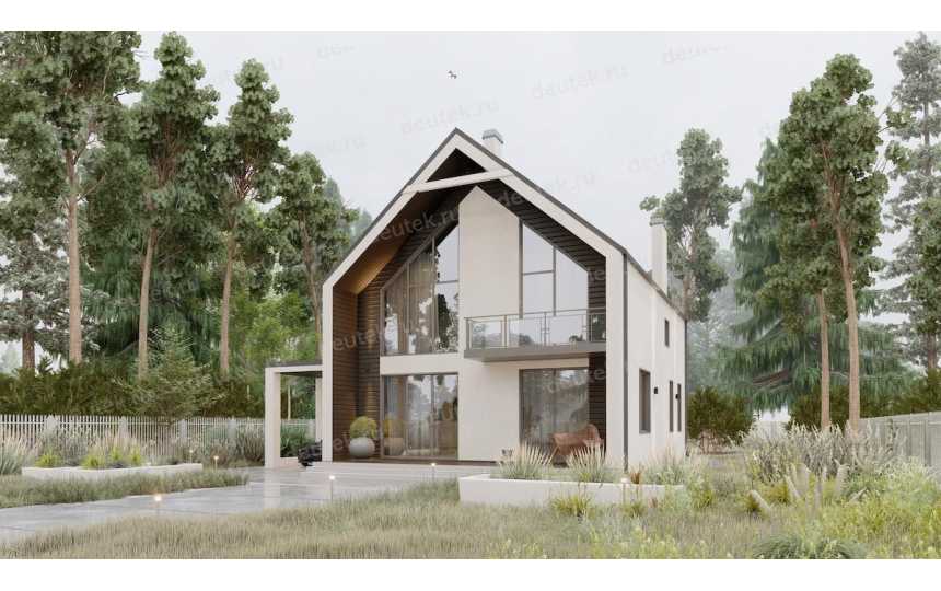 Проект индивидуального двухэтажного дома в стиле Барнхаус  DTE129
