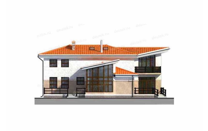 Проект двухэтажного дома с площадью до 250 кв м и навесом KVR-63