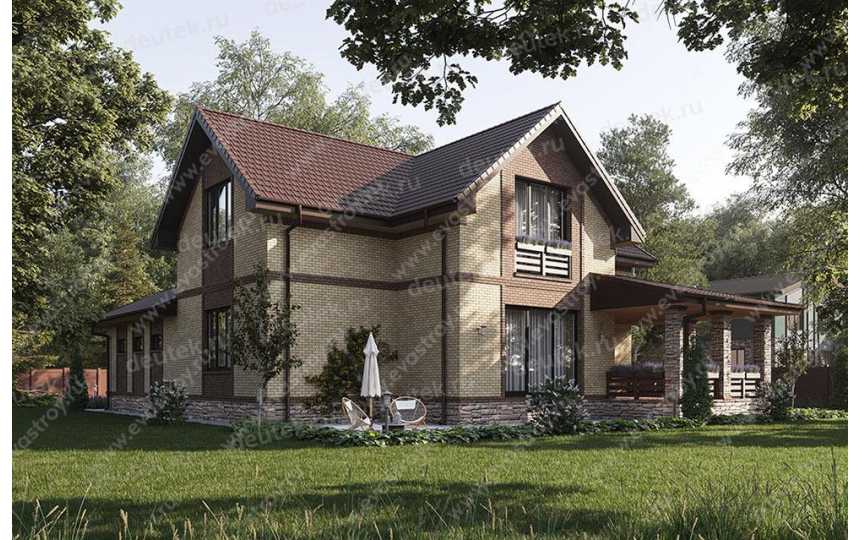Проект узкого двухэтажного дома с площадью до 250 кв.м LK-15