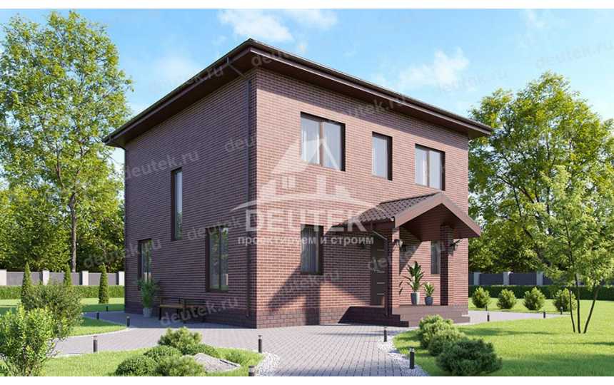 Проект двухэтажного дома с размерами 10 м на 12 м SRK-1