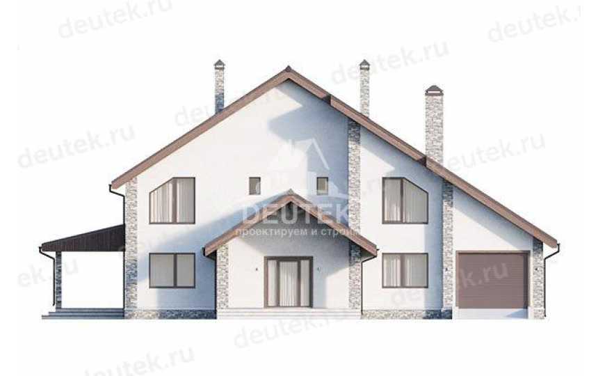 Проект трехэтажного дома с площадью до 400 кв м и одноместным гаражом KVR-48