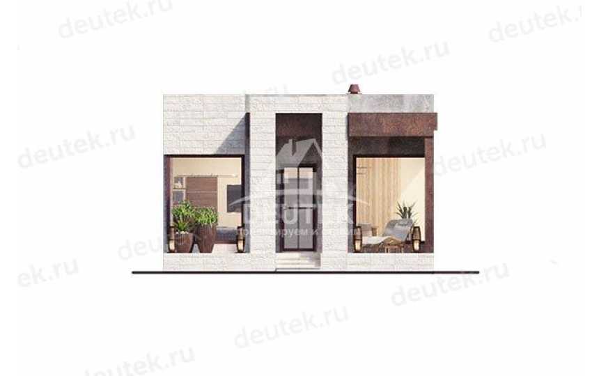 Проект одноэтажного жилого дома в европейском стиле с террасой KVR-55