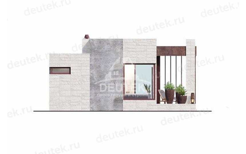 Проект одноэтажного жилого дома в европейском стиле с террасой KVR-55