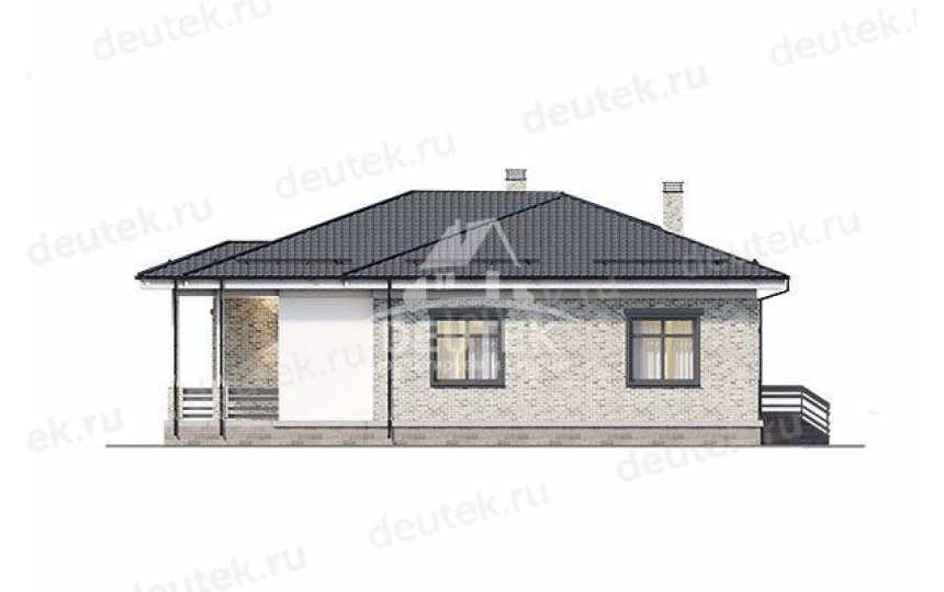 Проект одноэтажного жилого дома в европейском стиле с террасой KVR-56