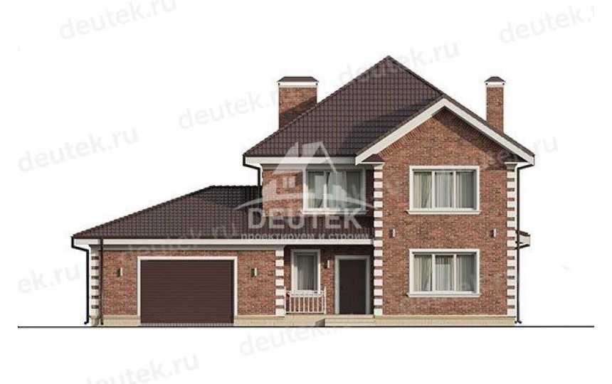 Проект двухэтажного дома с площадью до 250 кв м и одноместным гаражом KVR-60