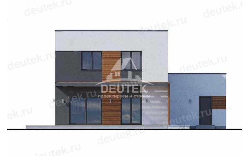 Проект двухэтажного жилого дома в европейском стиле с одноместным гаражом KVR-71