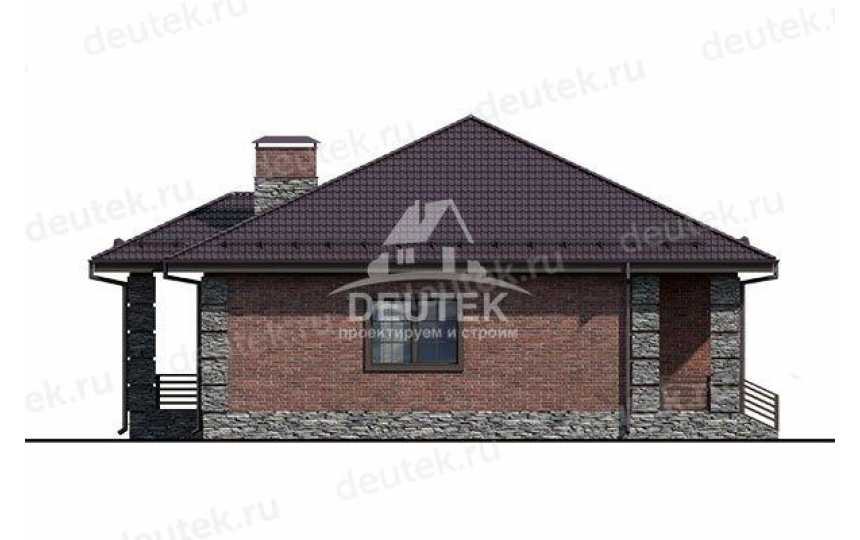 Проект одноэтажного жилого дома c террасой KVR-76