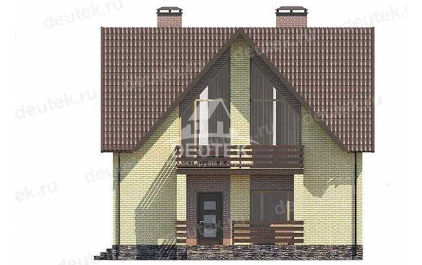 Проект двухэтажного дома из газобетона в европейском стиле с мансардой KVR-83