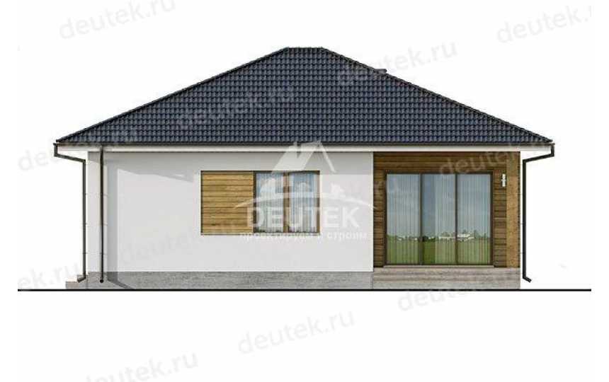 Проект одноэтажного жилого дома в европейском стиле с террасой KVR-92