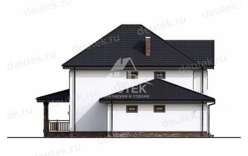 Проект двухэтажного дома с площадью до 250 кв м и одноместным гаражом KVR-109