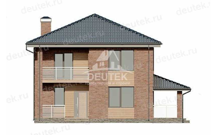 Проект двухэтажного дома из газобетона в европейском стиле с террасой KVR-115
