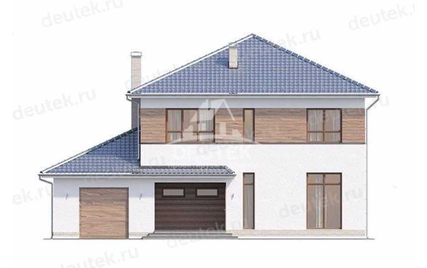 Проект двухэтажного дома с площадью до 250 кв м и одноместным гаражом KVR-118