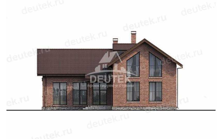 Проект двухэтажного дома из газобетона в европейском стиле с мансардой KVR-121