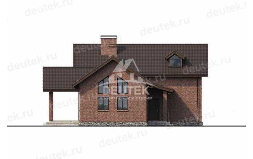 Проект двухэтажного дома из газобетона в европейском стиле с мансардой KVR-121