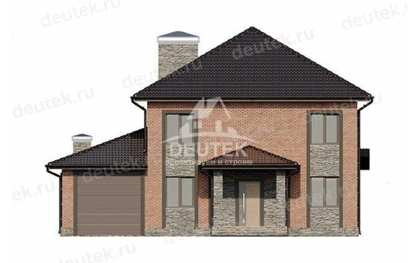 Проект двухэтажного дома с площадью до 200 кв м с террасой KVR-125