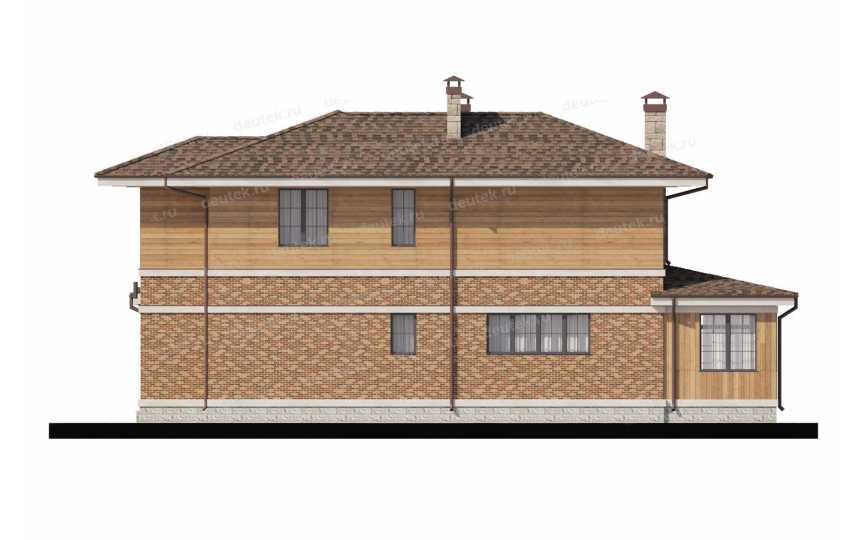 Проект двухэтажного жилого дома в европейском стиле с террасой KVR-66