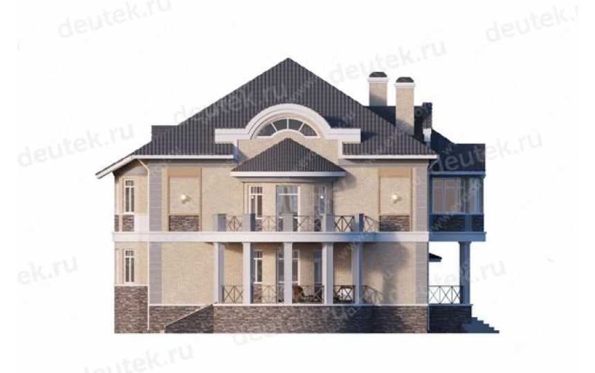 Проект трехэтажного дома с площадью до 600 кв м и двухместным гаражом KVR-136