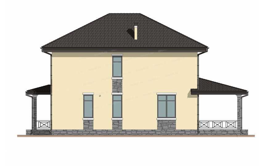 Проект двухэтажного жилого дома  DTE-184
