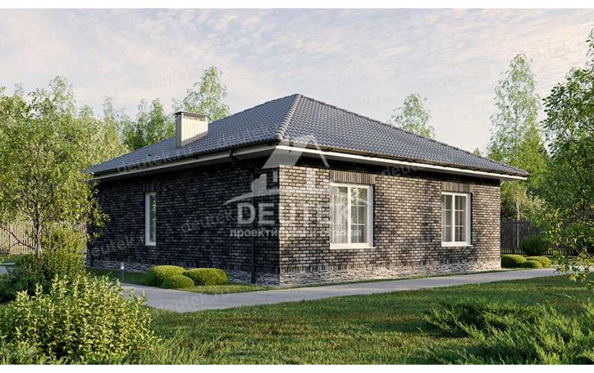 Проект жилого одноэтажного дома из газобетонных блоков - LK-261
