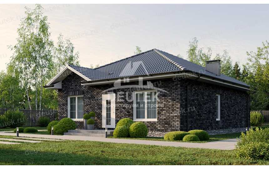 Проект жилого одноэтажного дома из газобетонных блоков - LK-261