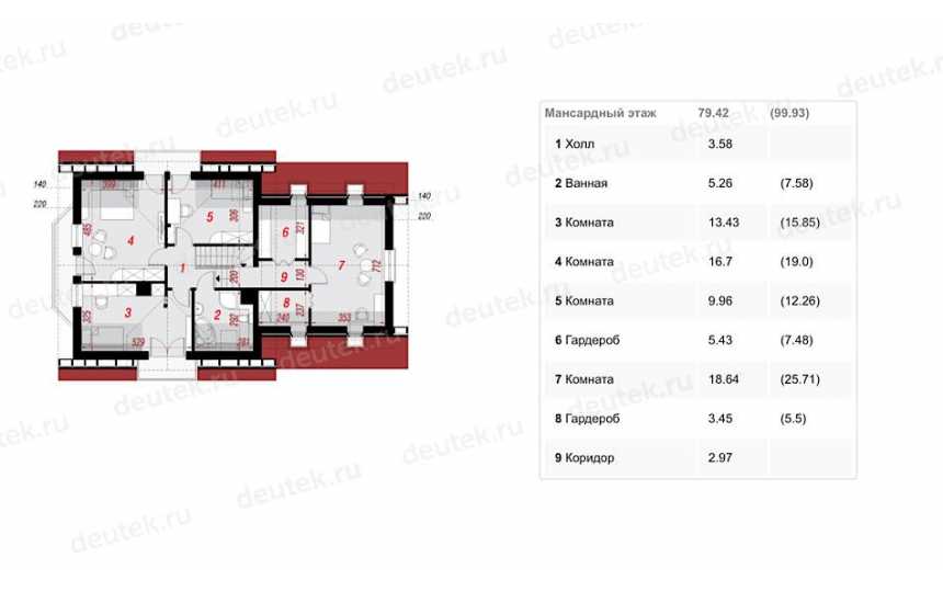Проект узкого двухэтажного дома из керамоблоков с двухместным гаражом и эркером - LG-1 LG-1