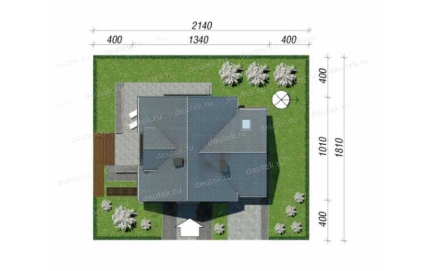 Проект европейского жилого двухэтажного дома из керамоблоков с двухместным гаражом и камином - КА-1 KA-1