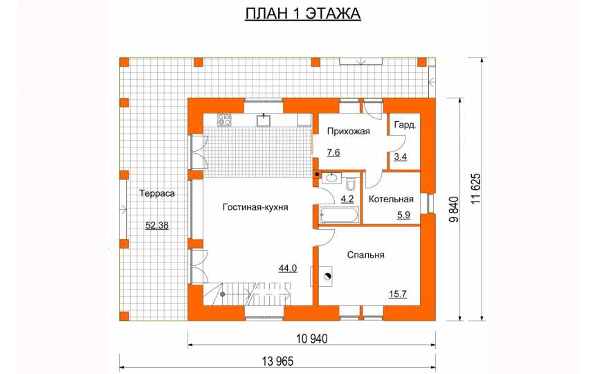 Проект двухэтажного дома с площадью до 200 кв м с мансардой KVR-29