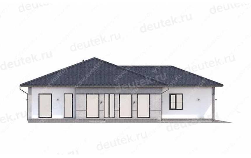 Проект одноэтажного дома с гаражом и кабинетом LK-10