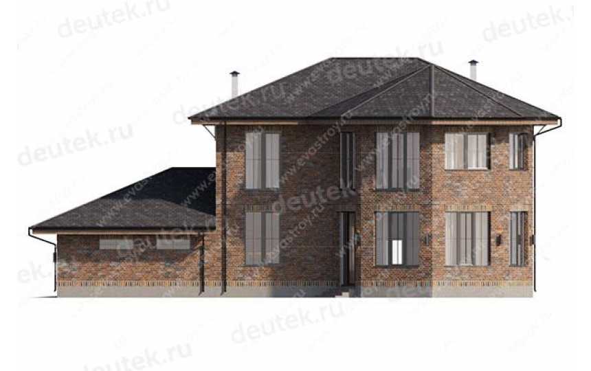 Проект двухэтажного дома с двухместным гаражом  LK-18