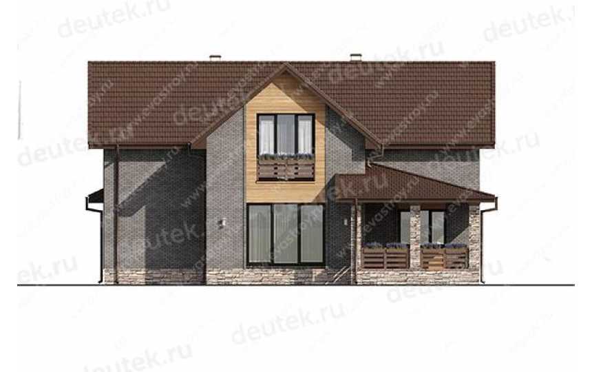 Проект узкого двухэтажного дома с одноместным гаражом  LK-21