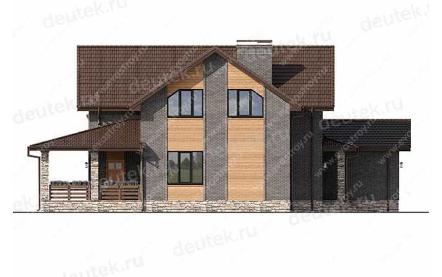 Проект узкого двухэтажного дома с одноместным гаражом  LK-21