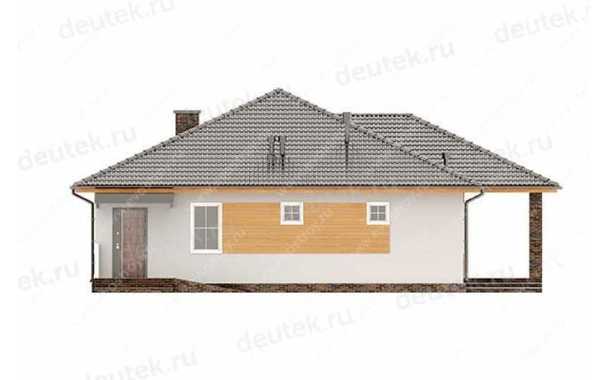 проект узкого одноэтажного дома с размерами 18 м на 14 м LK-38