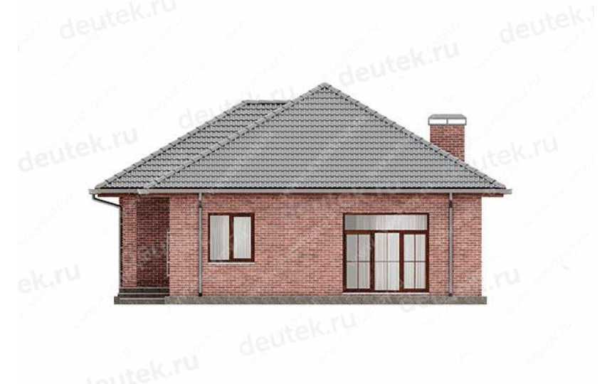 проект узкого одноэтажного дома с размерами 11 м на 15 м LK-49