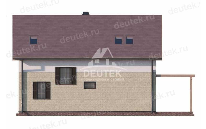 Проект жилого узкого двухэтажного дома в европейском стиле с эркером LK-84