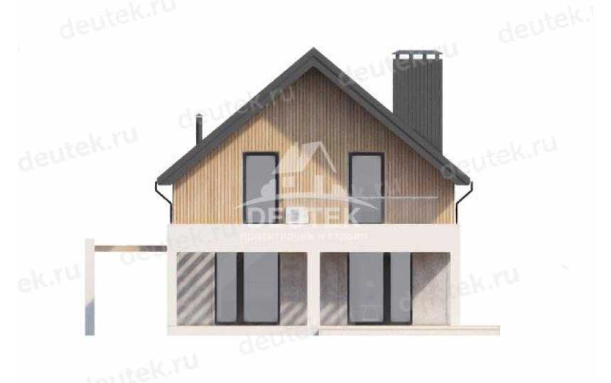 Проект жилого двухэтажного дома в стиле хай-тек из газобетона с размерами 11 м на 14 м LK-100
