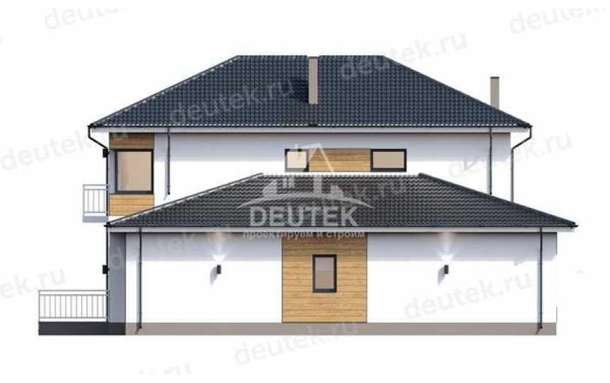 Проект узкого двухэтажного дома в европейском стиле из газобетона с тренажерам залом и кабинетом LK-101
