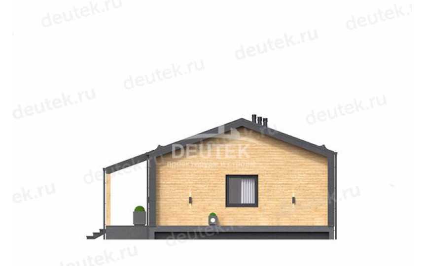 Проект жилого узкого одноэтажного дома из каркаса в европейском стиле  с размерами 11 м на 15 м и площадью до 150 кв м LK-125