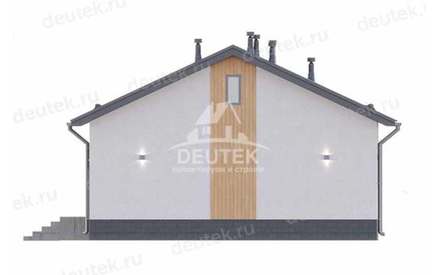 Проект узкого одноэтажного дома из газобетона с размерами 16 м на 12 м - LK-155